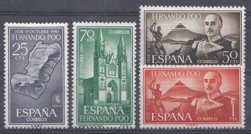 Испанские колонии. Испания 1961 год. FERNANDO POO.
