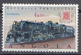 Паровоз. Ангола 1970 год.