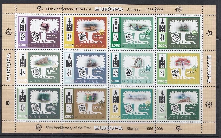 Европа. 50 лет (1956-2006). Монголия 2006 год. Дерево Европы.  