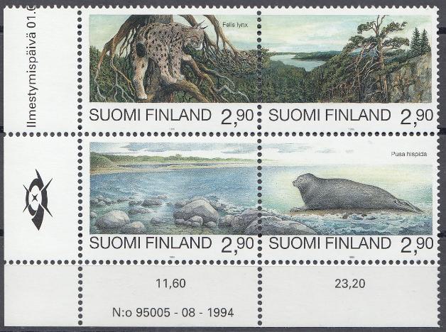 СВ Финляндия- Россия Фауна. Природа. Финляндия 1995 год.