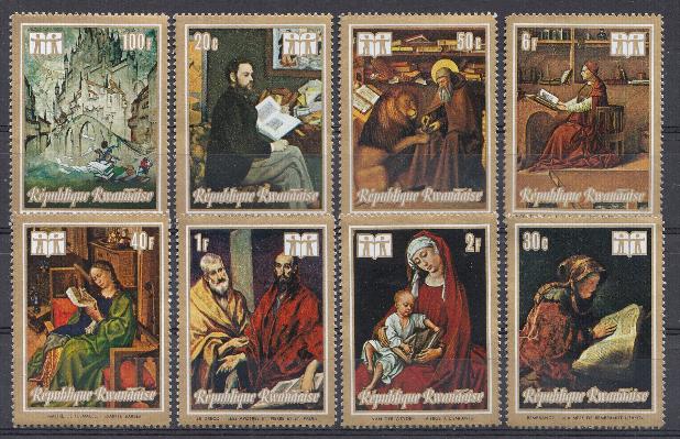Живопись. Республика Руанда 1973 год. Эпоха возрождение.