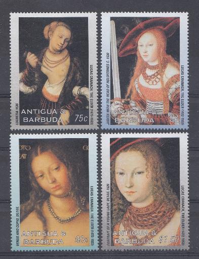 Живопись. Антигуа и Барбуда. Лукас Кранах Старший (1472- 1553). Художник. Эпоха возрождения. 
