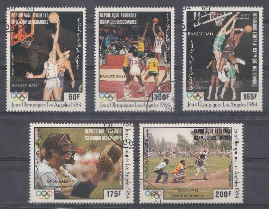 015. Летние ОИ Лос Анджелес-84 США. Федеративная Республика Коморские острова 1984 год. Баскетбол. Base-Ball