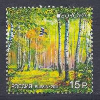 № 1480. Россия 2011 год. Леса. Е. Берёзовая роща. 