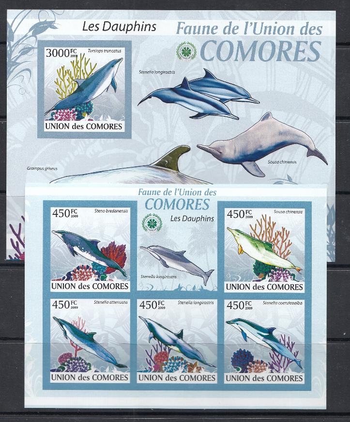 Дельфины. Союз Коморских Островов 2009 год.