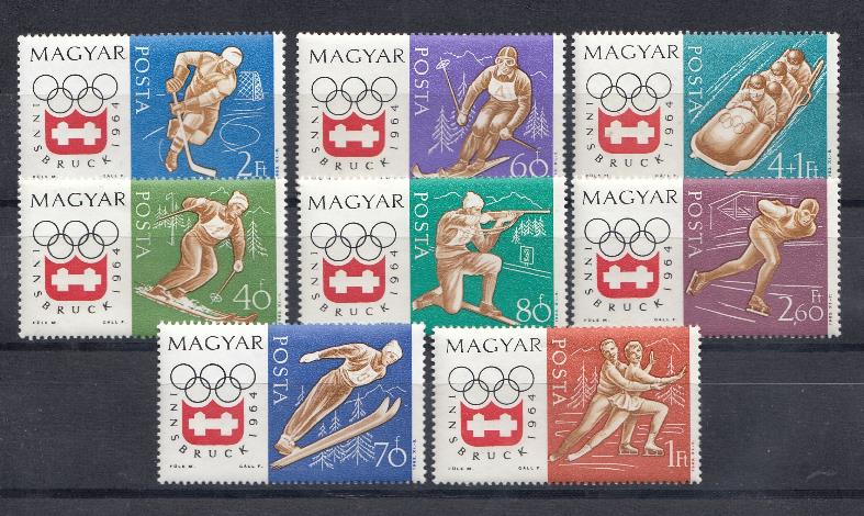 Зимние ОИ  Инсбрук-64. Вегрия 1964 год. Зимние виды спорта.