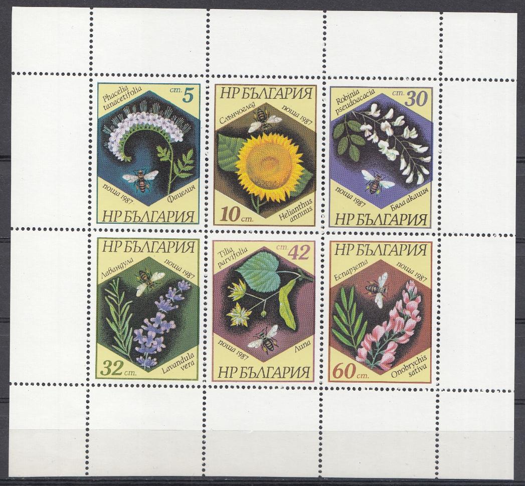 Флора. Цветы. Болгария 1987 год.