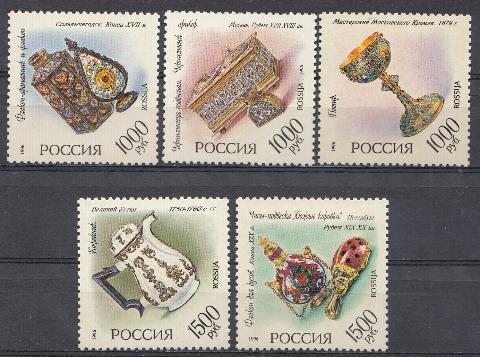 И. 314-318 Россия 1996 год. Русская эмаль XVII- XX вв. в собрании Государственного Эрмитажа.