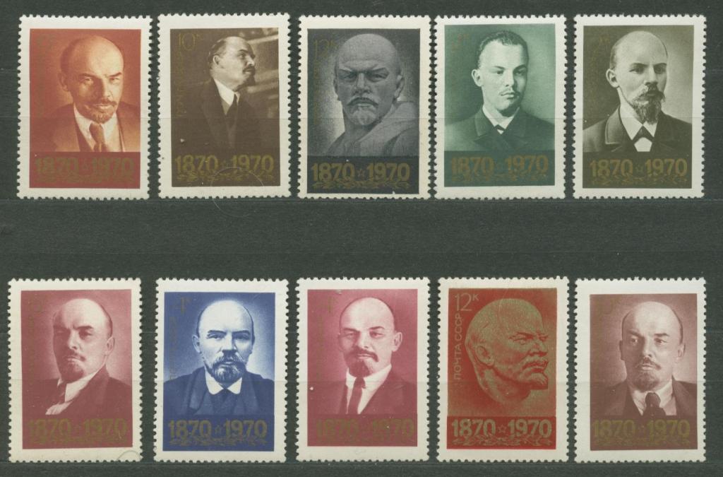 3802-3811. СССР 1970 год. 100 лет со дня рождения В. И. Ленина (1870-1924)