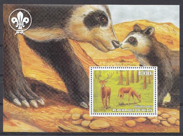 Фауна. Олени. Республика Бенин 2003 год.