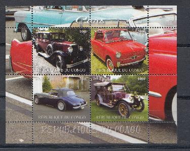 Ретро автомобили. Республика Конго 2012 год.