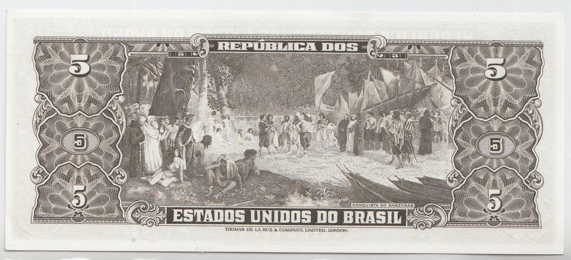 5 крузейро 1964 год. Бразилия. 