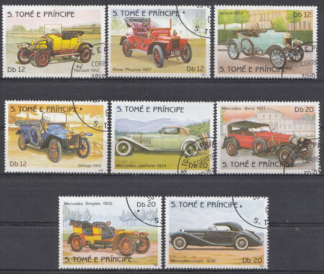 Ретро автомобили. Сан- Томе и Принсипи 1983 год.1