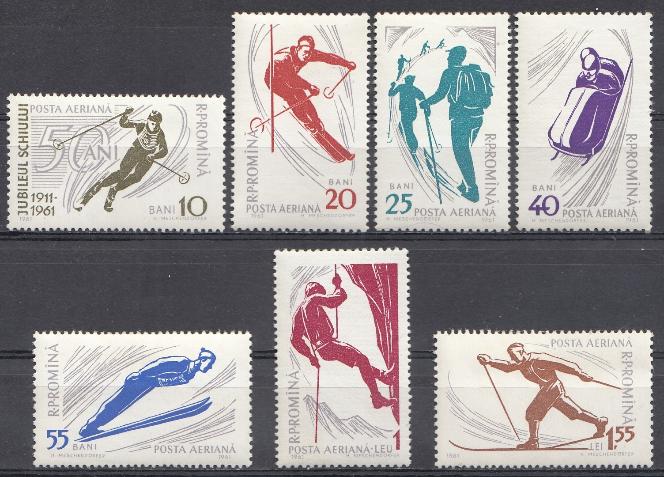 Спорт. Румыния 1961 год. Зимние виды спорта. 