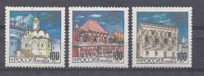  121-123. Россия 1993 год. Архитектура Московского Кремля. 