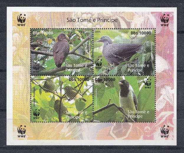 Птицы. Сан-Томе и Принсипи 2005 год. 