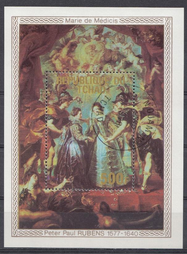 Живопись.. Рубенс (1577-1640).    Эпоха возрождения  Республика Чад 1978 год.