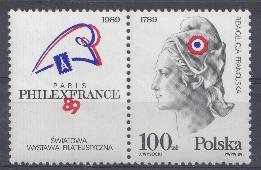 200 лет Великой Французской  революции (1789- 1989). Польша 1989 год.