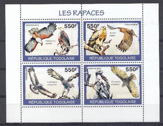 Хищные птицы. Республика Того 2010 год.