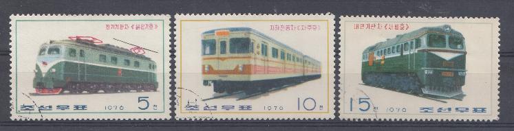 Локомотивы. КНДР 1970 год.