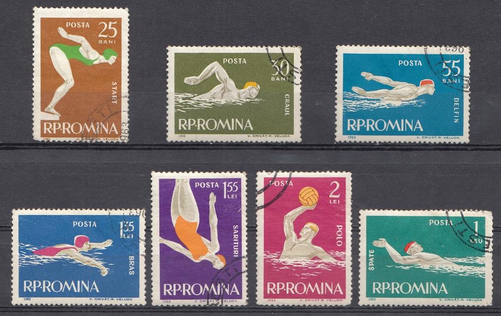 Спорт. Водные виды спорта. Румыния 1963 год. 