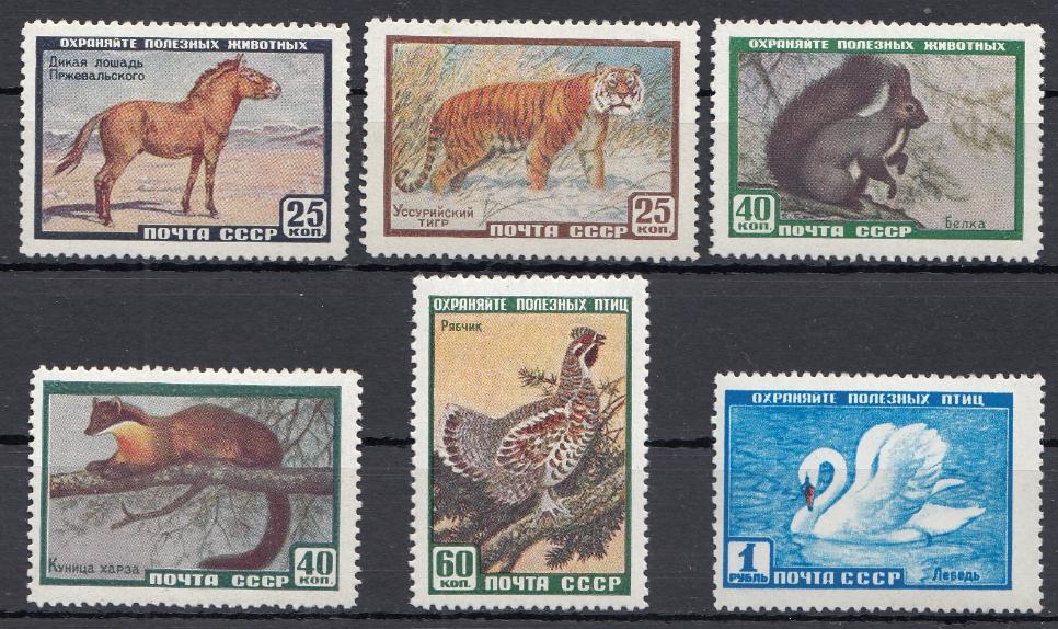 2240- 2245  СССР 1959 год. Фауна СССР.