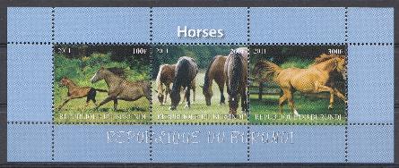 Фауна. Республика Бурунди 2011 год. Дикие лошади.