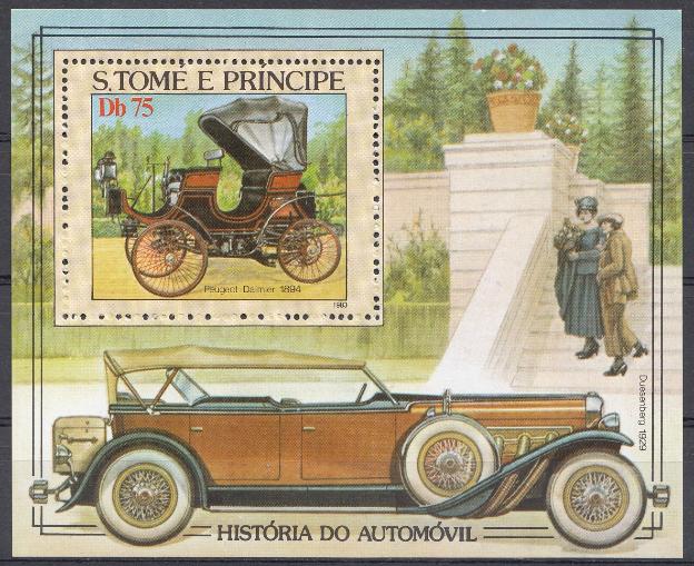 Ретро автомобили. Сан- Томе и Принсипи 1983 год.