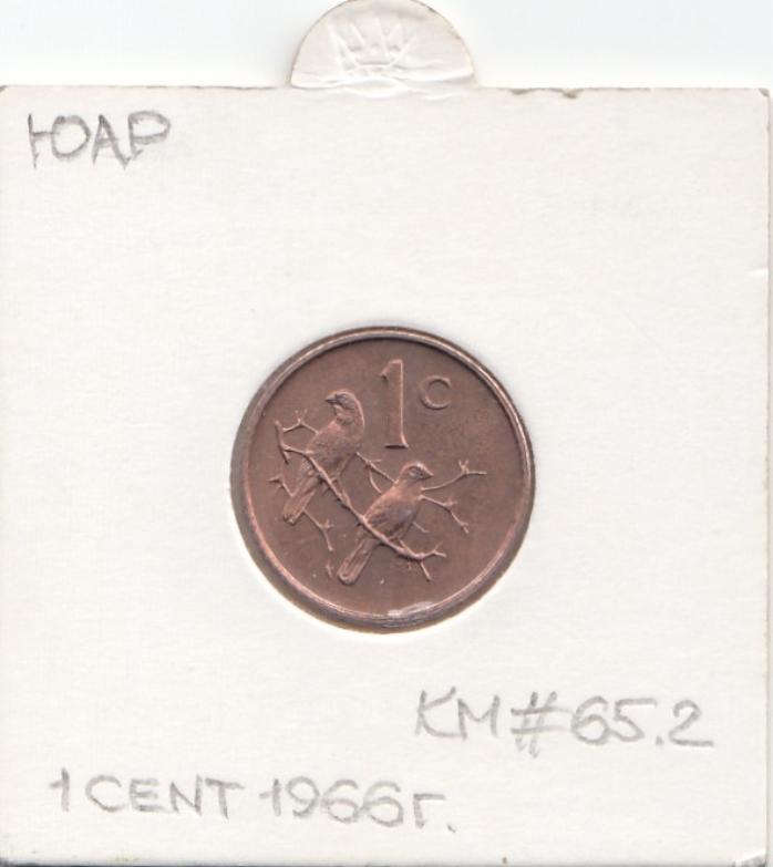 1 cent  ЮАР  1966 год. Птицы.