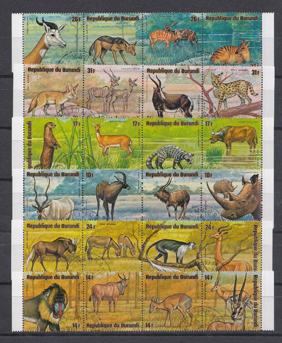 Фауна Африки.  Республика Бурунди 1976 год.