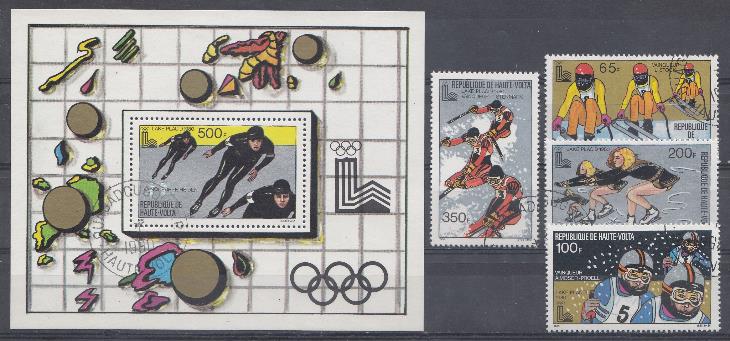 009. Зимние ОИ Лэйк Плесид -80 США. Республика Верхняя - Вольта 1980 год. Зимние виды спорта. 
