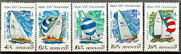 4831-4835. СССР 1978 год. XXII летние Олимпийские игры 1980 г. в Москве. Парусная регата (Таллинн)
