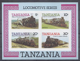 Железная дорога. Паровозы. Товарные составы.  Танзания.