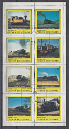 Африканская ж.д. Паровозы. Экваториальная Гвинея 1977 год.