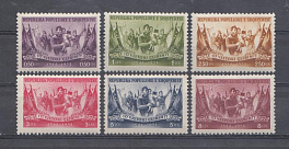 Албания 1954 год. Mich № 533- 538. 10 лет Народной Республики Албании. 