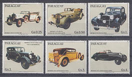 Автомобили. Парагвай 1986 год . Ретро авто.