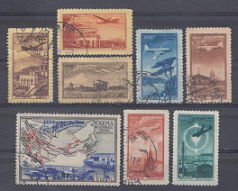 1364-1371 СССР 1949 год. Авиапочта. Воздушные линии аэрофлота СССР.