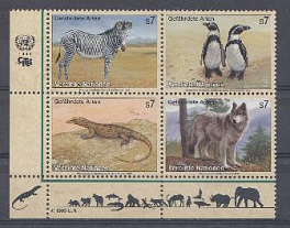 Фауна. ООН 1993 год. Краснокнижные животные.