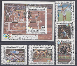 1984 год  Мавритания. Летние ОИ Лос- Анджелес- 84. Лёгкая атлетика.