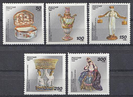 И. 178- 182 Россия 1994 год. Русский фарфор. Императорский фарфоровый завод.