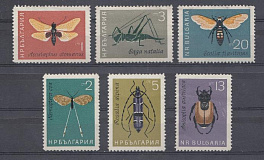 Насекомые. Болгария 1964 год. Жуки. Кузнечики. Бабочки.