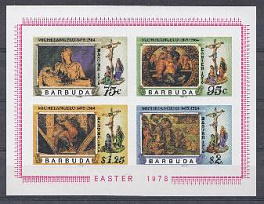 Живопись. 1978 год. Барбуда. Микеланджело (1475- 1564) 