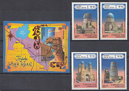 Архитектура. Минареты. Узбекистан 1995 год. 