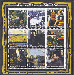 Живопись. 2002 год Республика Гвинея. Gustave Caillebote (1848-1894).