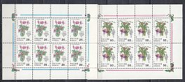  МЛ 79-80. Россия 1993 год. Комнатные растения. Цикламен персидский. Фуксия гибридная.