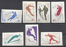 Спорт. Румыния 1961 год. Зимние виды спорта.  серия 