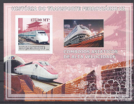 Современные электропоезда. Мозамбик 2009 год. 