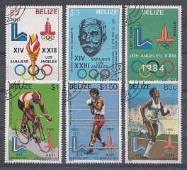 002. Спорт. Летние Олимпийские игры. Москва-80  - Лос Анджелес  -84.     Белиз 1981 год.