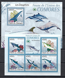 Дельфины. Союз Коморских Островов 2009 год.
