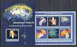 Морская фауна. Мозамбик 2002 год. Медузы. 